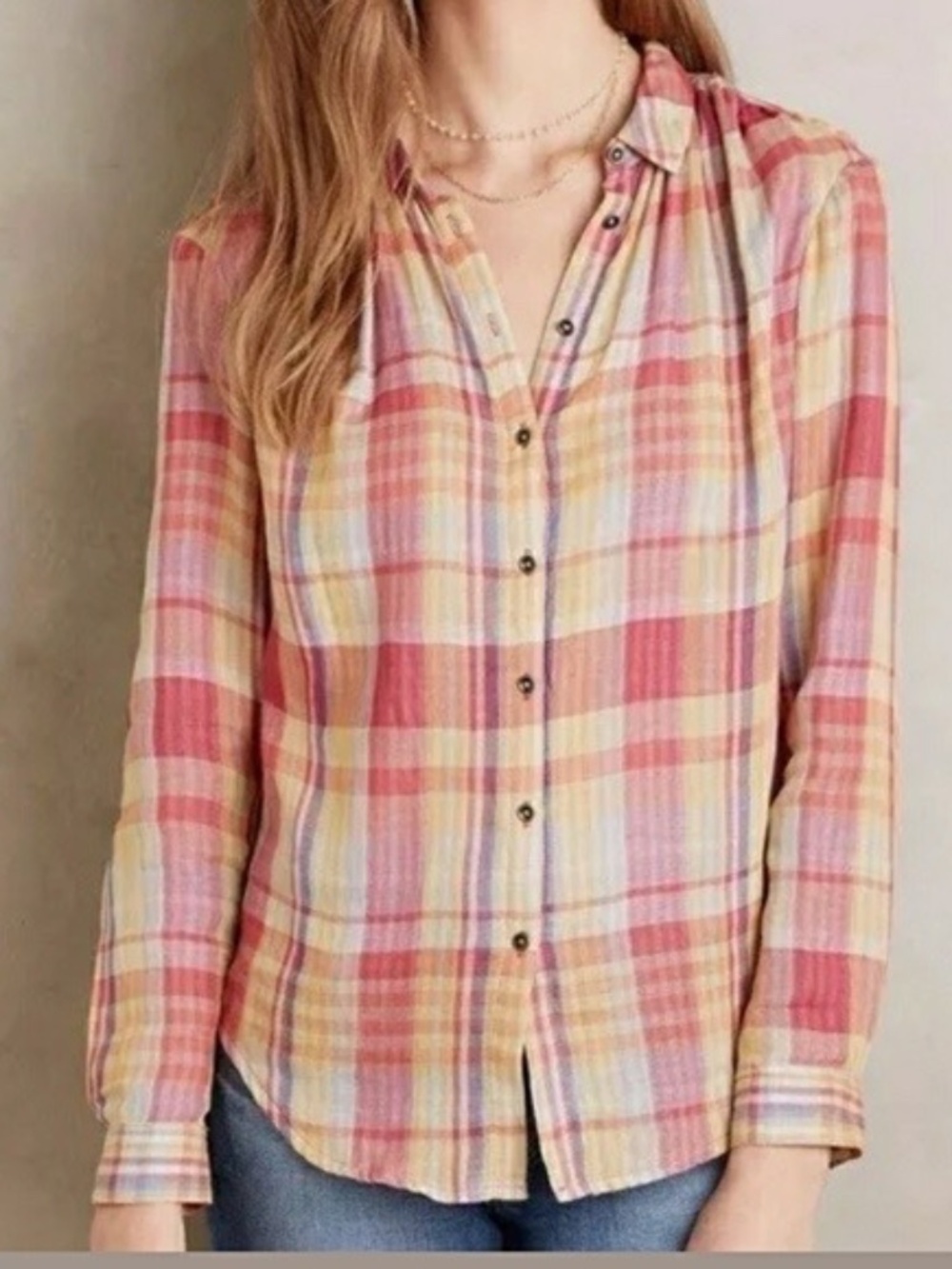 Anthropologie Holding Horses Gailen | Oversized Multicolour Button-down, Size 6